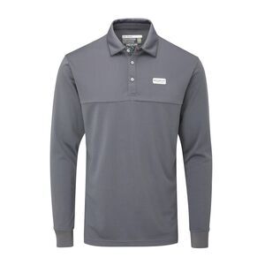 Stuburt Mens Sport Tech Long-Sleeved Polo Shirt / Slate Grey